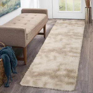 CAROMIO Runner Rug 2x8 Feet Plush Fluffy Rug for Bedroom Living Room, Shag Furry Hallway Runner Rug Carpet Non Shedding for Nursery Children Kids Girls Room Home Decorative, Beige Taupe