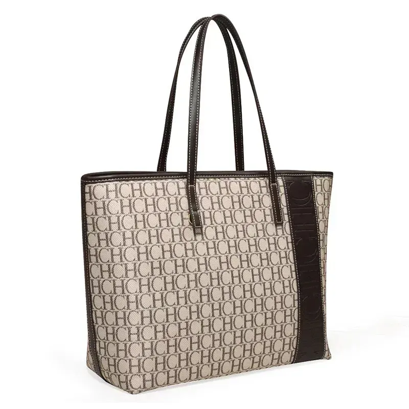 CH Women's Classic Shoulder Tote Bag – Vintage Crossbody Business Handbag