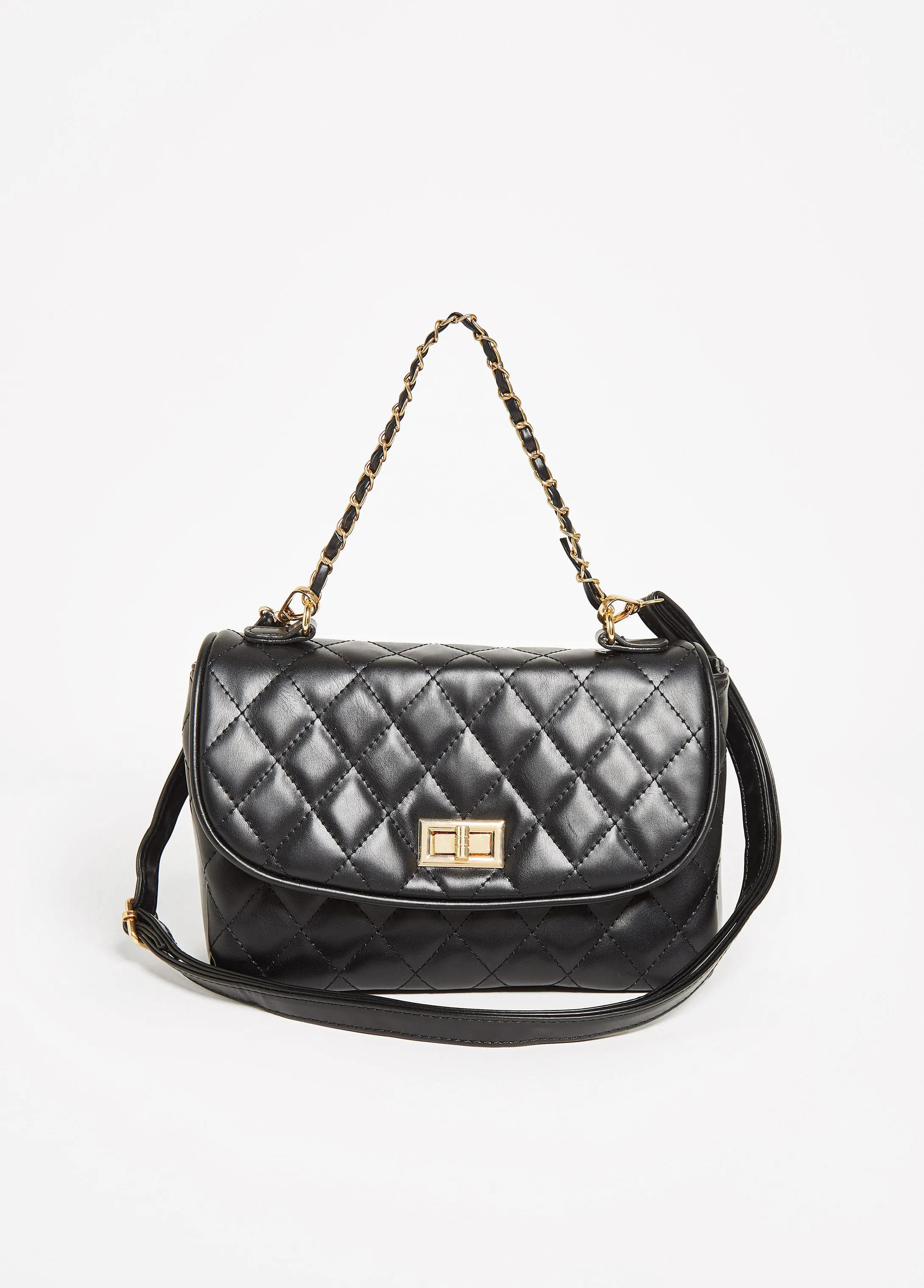 Chain Trimmed Quilted Flap Bag