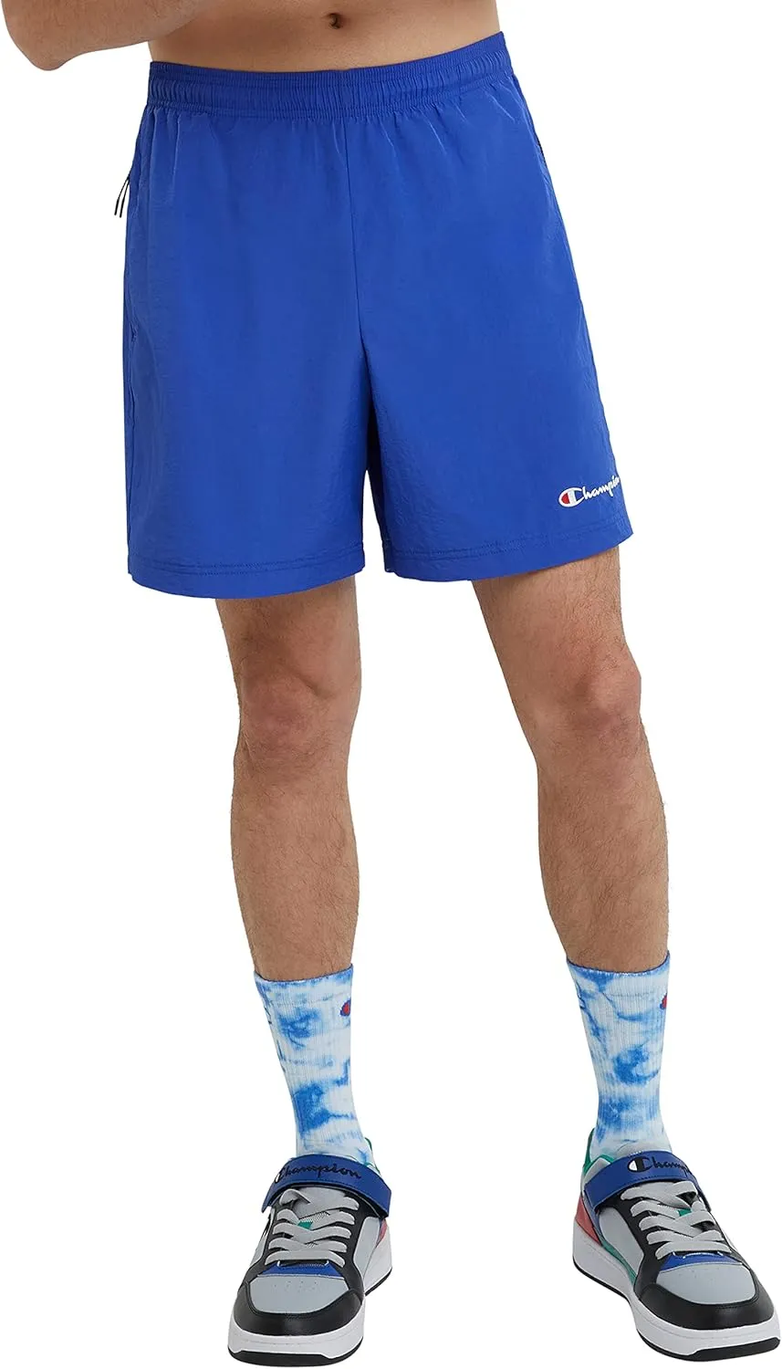 Champion Men's Warm-up Shorts, Nylon Shorts for Men, Gym Shorts for Men, Athletic Shorts, 6"