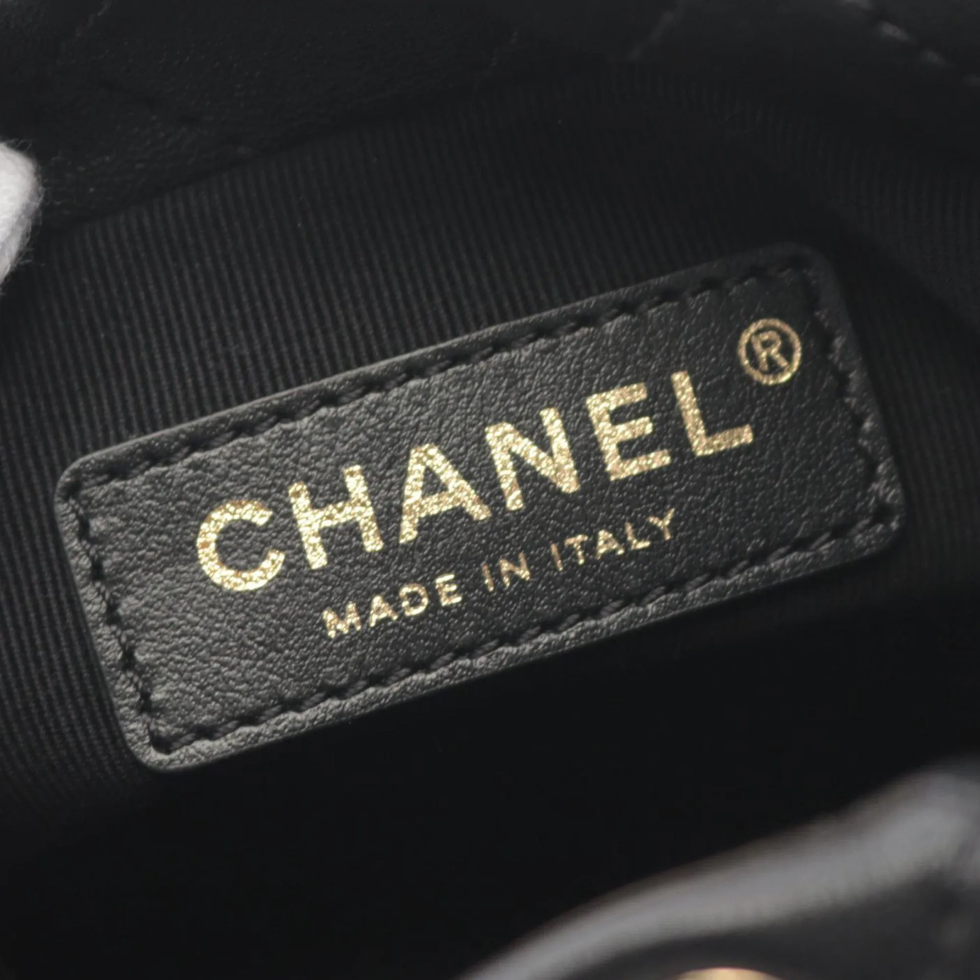 Chanel Mini Quilted Lambskin About Pearls Drawstring Bucket Bag