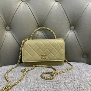 Chanel Quilted Beige Shoulder Bag