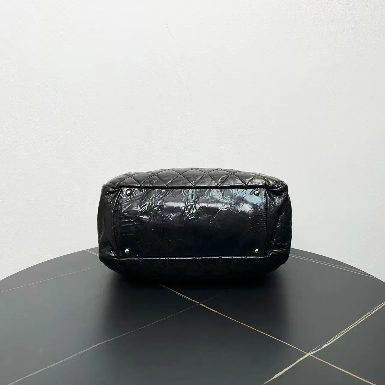 Chanel Quilted Black Lambskin Tote Bag 2009-2010