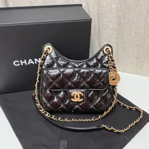 Chanel Quilted Black Leather Shoulder Bag