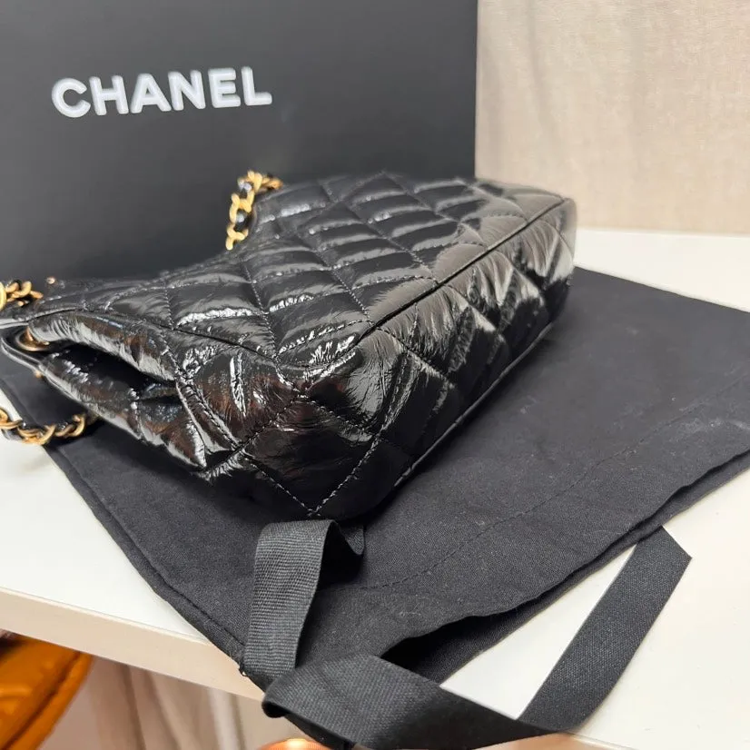 Chanel Quilted Black Leather Shoulder Bag