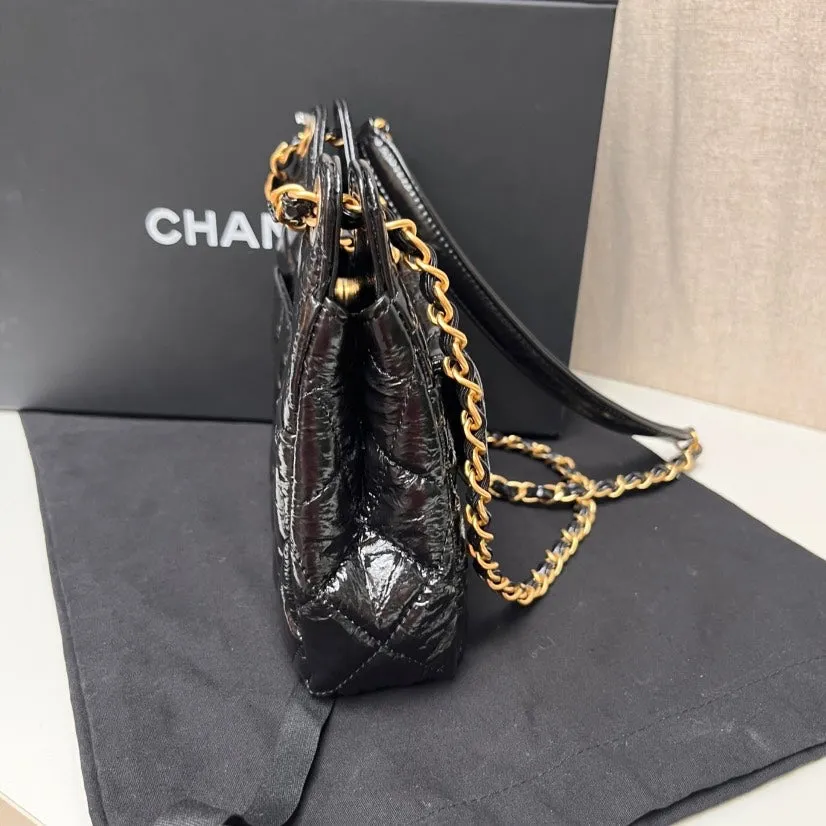 Chanel Quilted Black Leather Shoulder Bag
