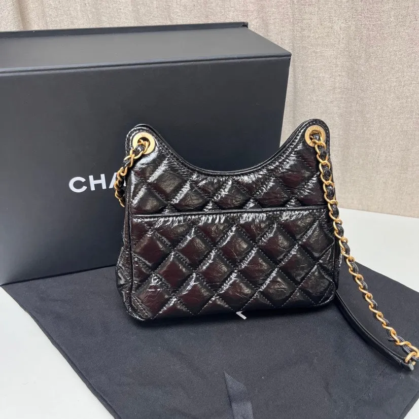 Chanel Quilted Black Leather Shoulder Bag