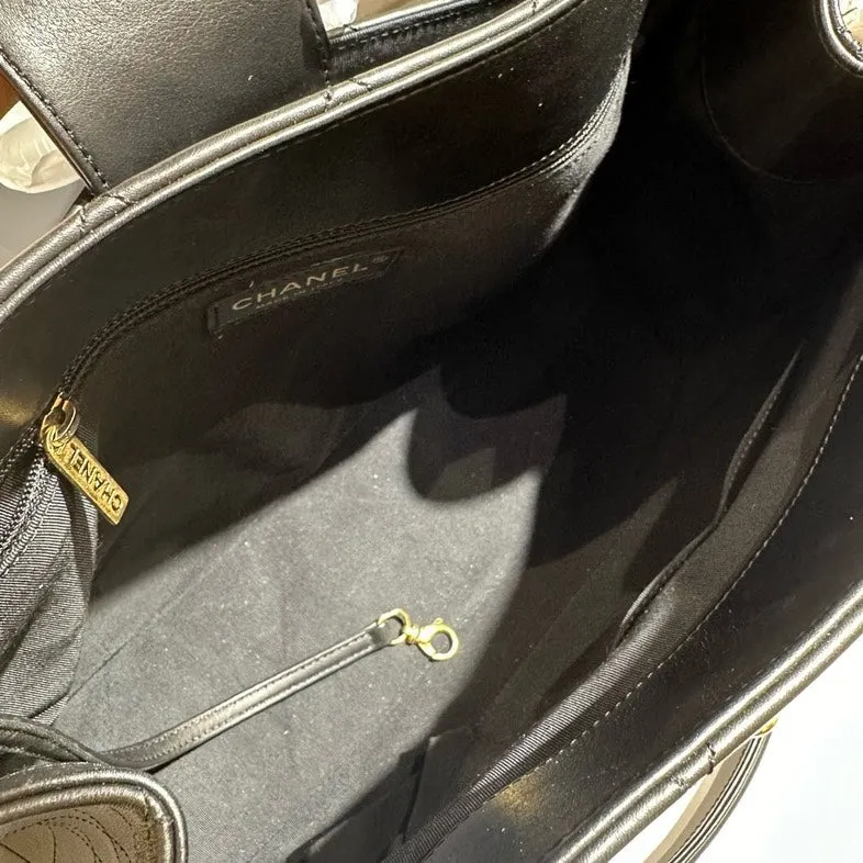 Chanel Quilted Black Tote Bag