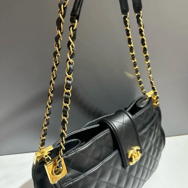 Chanel Quilted Black Tote Bag