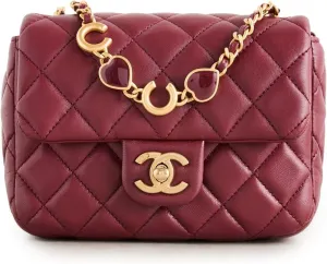 Chanel Women's Pre-Loved Lamb CC Quilted Flap Chain Mini Bag
