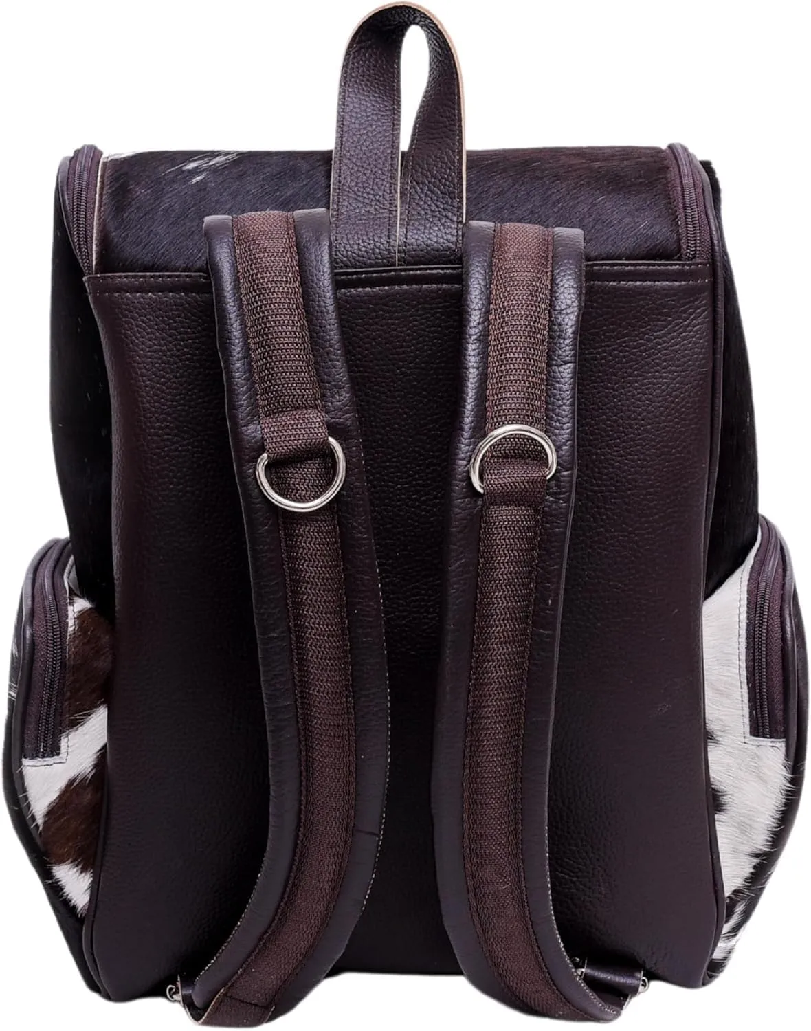 CHAYELL Cowhide Genuine Leather Backpack with Laptop Compartment – Travel Bag, Western Diaper Bag for Women (Brown jhalar, Brown)