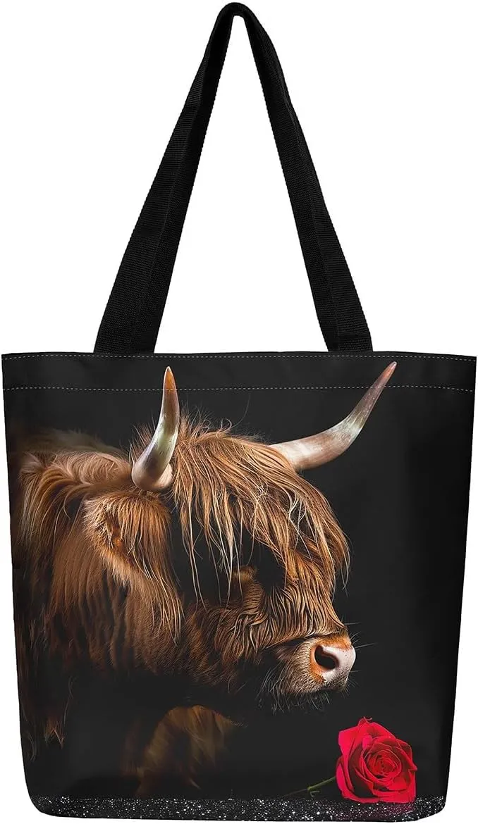 Cheetah Canvas Tote Bag,Colorful Leopard Print Flower Travel Bag African Safari Animals Reusable Shoulder Bag