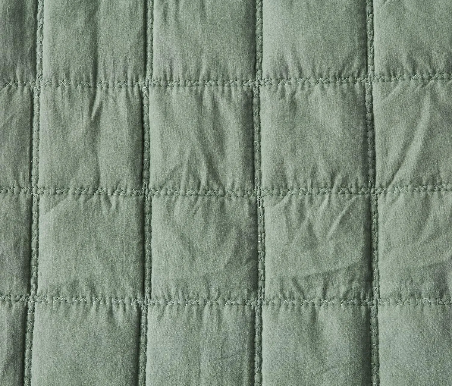 Chezmoi Collection Branson 3-Piece Sage King Size Quilt Set - Stone-Washed Detailed Square Stitch Soft Microfiber Lightweight Quilted Bedspread Coverlet Set for All Seasons