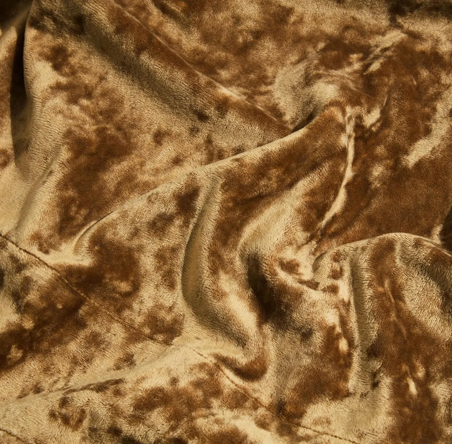 Chezmoi Collection Lux Caramel Gold Crushed Velvet Curtains 2 Panel Set - 72 inches Long Room Darkening Luxury Distressed Velvet Rod Pocket Window Drapes for Living Room Bedroom 50" W x 72" L