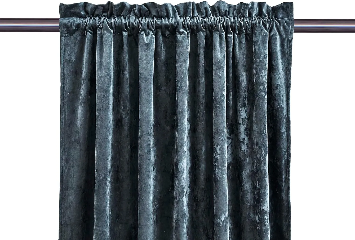 Chezmoi Collection Lux Storm Blue Lush Plush Velvet Curtains 2 Panel Set - 84 inches Long Room Darkening Luxury Rod Pocket Window Drapes for Living Room Bedroom 50" W x 84" L