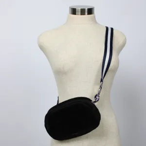 Classic Black Velvet Snapshot Bag