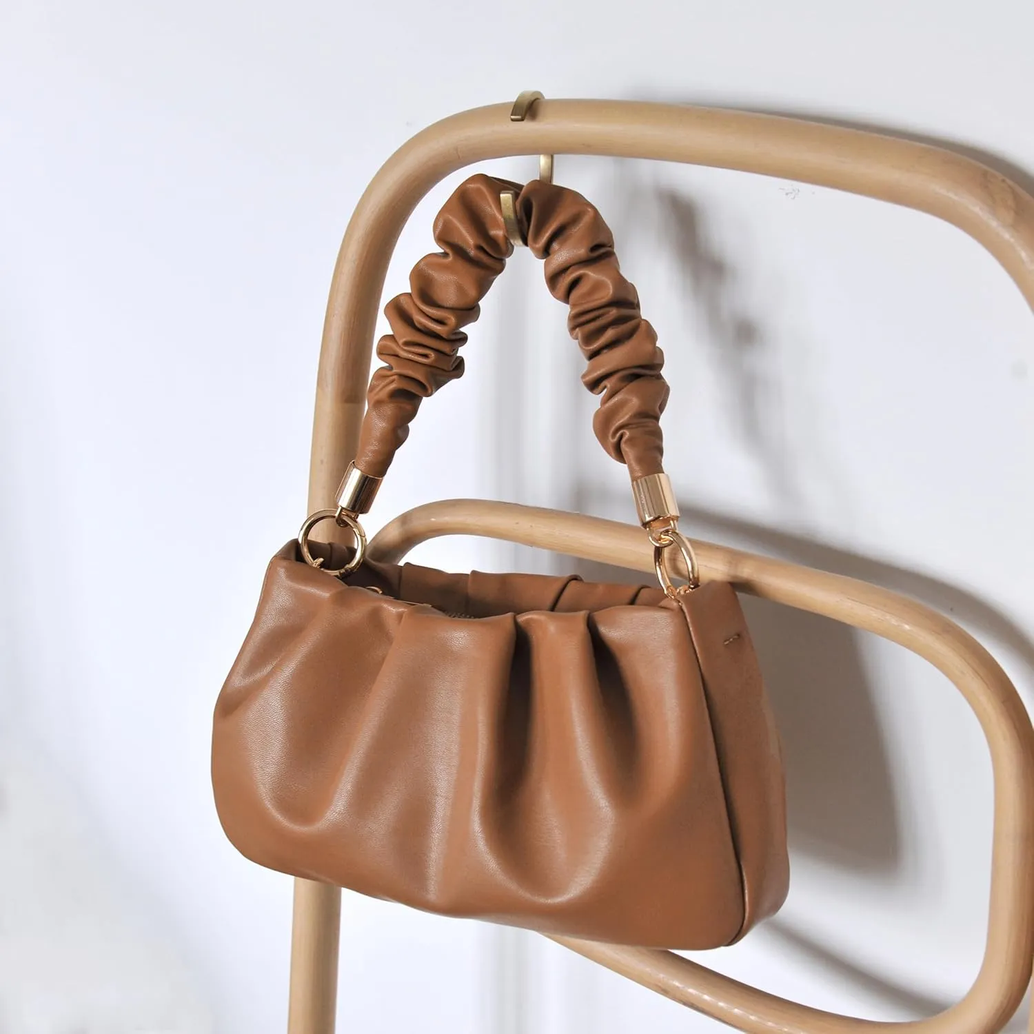 Cloud Pouch Bag Women Shoulder Handbag Soft Vegan Leather Vintage Hobo Chain Cross body Bag
