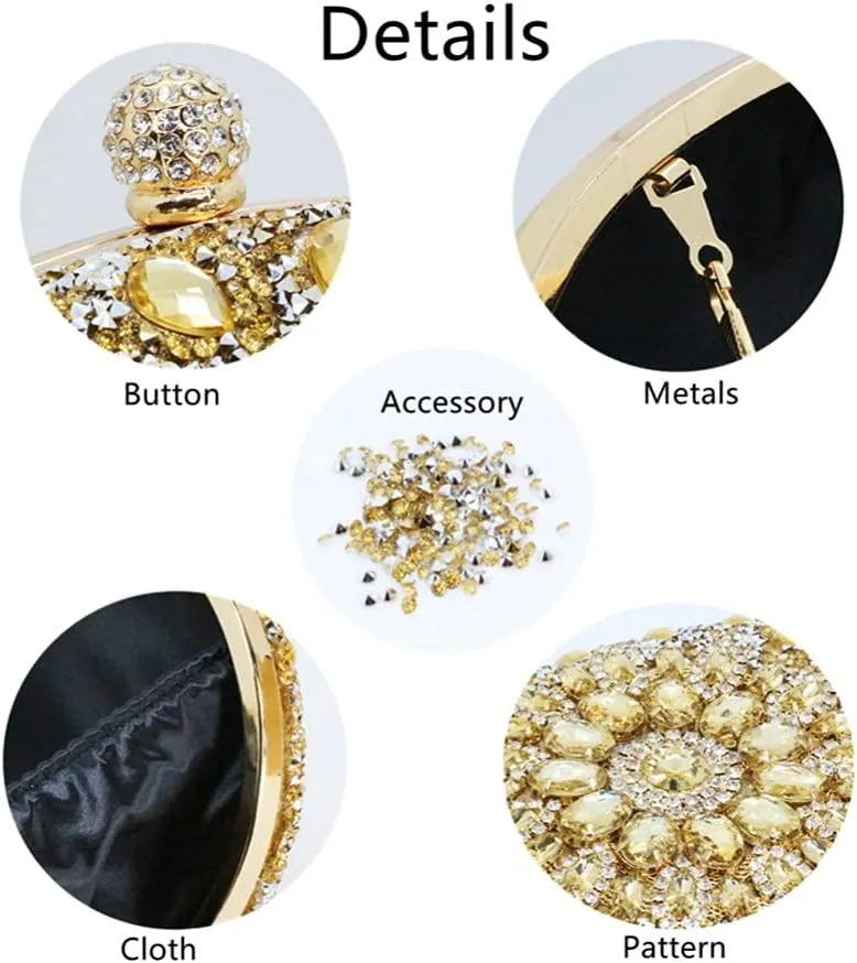 Clutch Purses for Women Evening Bag Nude Purse Luxury Handbag Bride Wallet Glitter Multicolor Rhinestone Bags