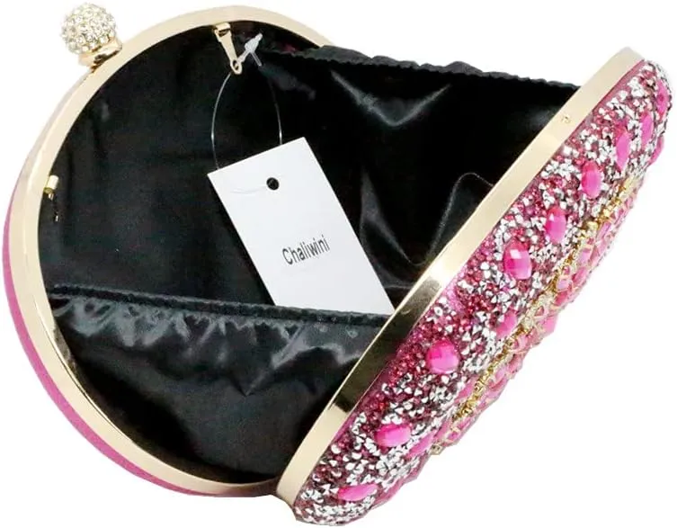 Clutch Purses for Women Evening Bag Nude Purse Luxury Handbag Bride Wallet Glitter Multicolor Rhinestone Bags