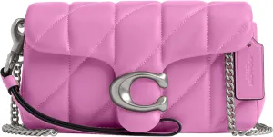 Coach Quilted Pillow Leather Tabby Wristlet with Chain, LH/Fuschia