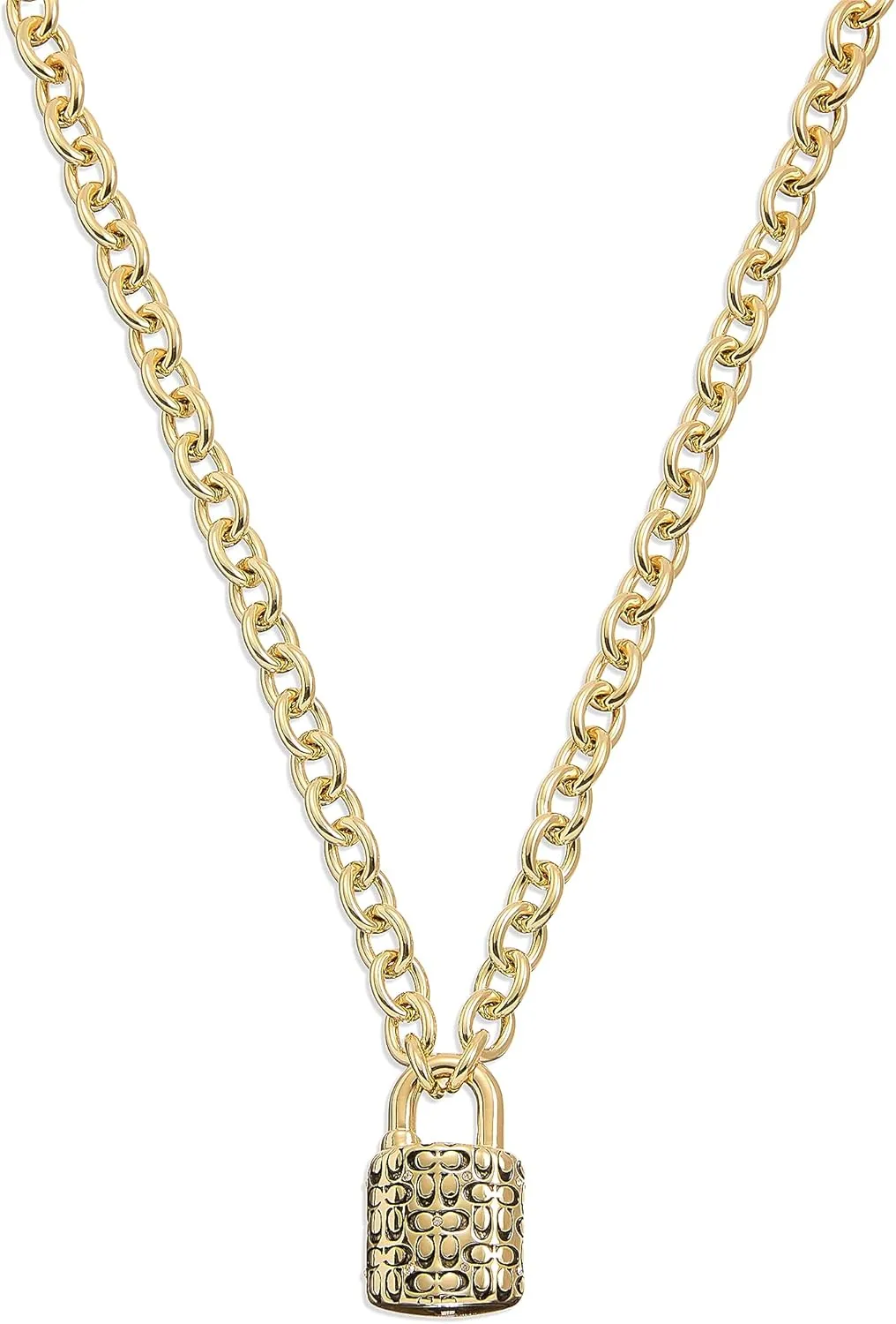 Coach Women's Quilted Padlock Necklace