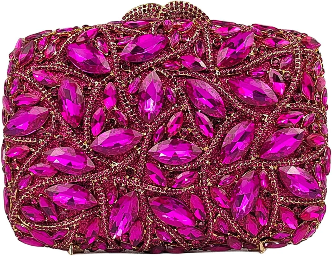 Colorful Crystal Clutch Box Handbag Women Sparkling Evening Bags for Wedding Party Prom Purse