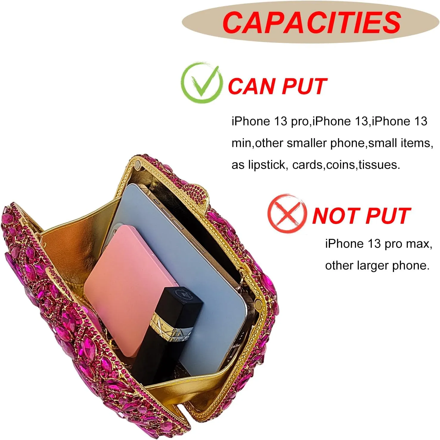 Colorful Crystal Clutch Box Handbag Women Sparkling Evening Bags for Wedding Party Prom Purse