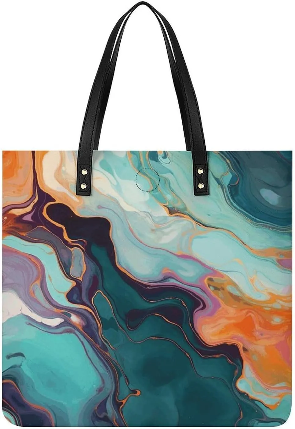 Colourful Marble Large Leather Handbags Women Fashion Handbag Multifunctional Travel Bag It Is A Great Gift for Mothers, Teachers, Friends, Bridesmaids