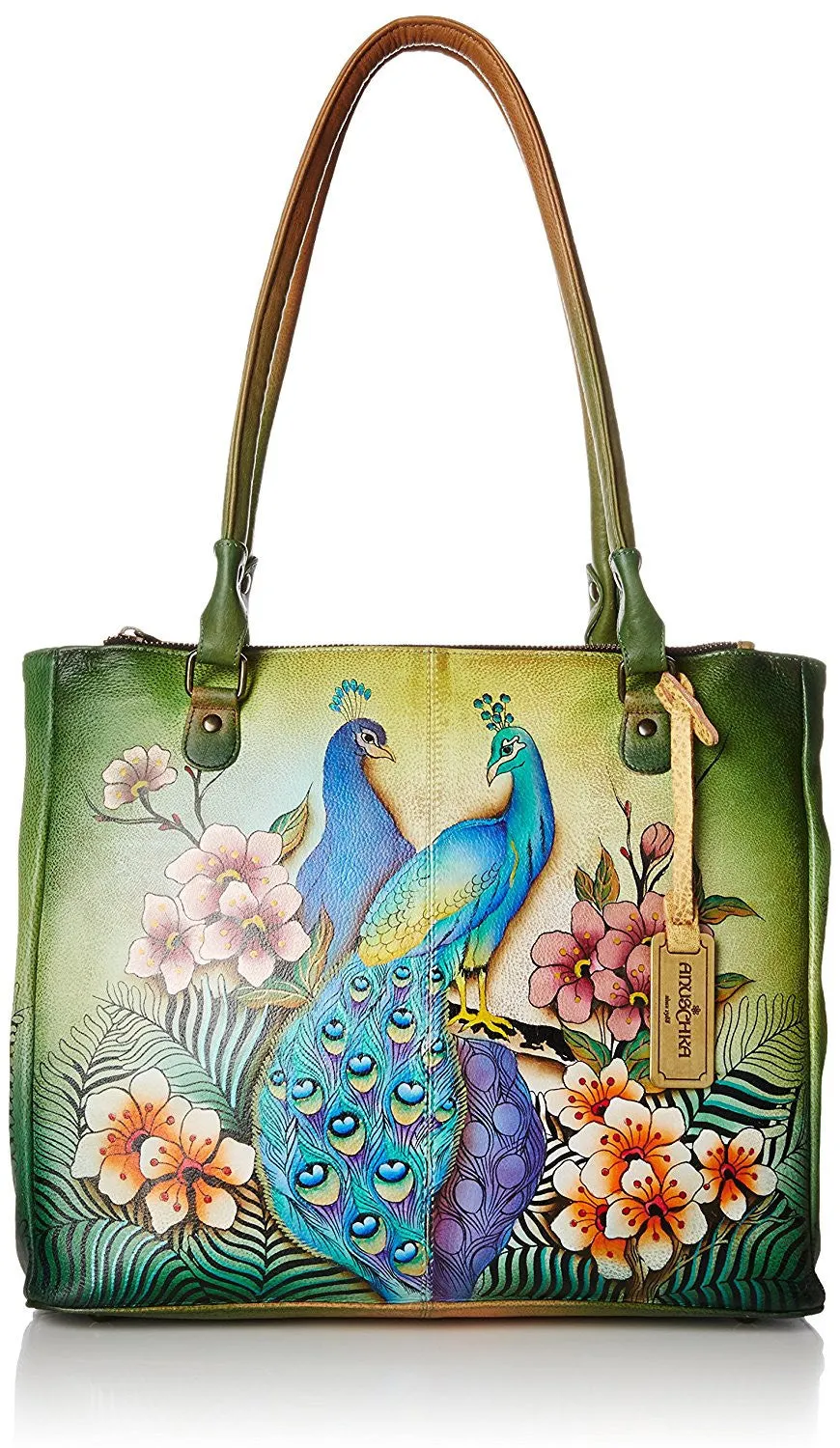 Compartment Large Tote Multi by Anuschka Painted Leather Verified secure Leather Hand Price-conscious
