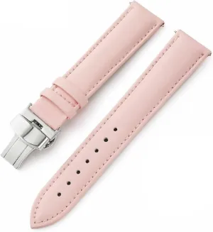 CongYi 12 14 16 18 20 22 24mm Genuine Leather Watch Band Wristwatch Strap Women Men Butterfly Buckle Wristband With Pins