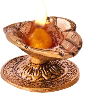 Copper Ram Darbar Statue with 2 Pics Diya Set with Royal Luxury Velvet Box Packing and Beautiful Carry Bag Showpiece for Home Décor and Festival Gift