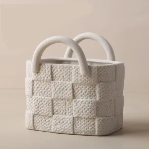 Creative Ceramic Vase, Handbag Collection Creative Ceramic Floral Vase, Modern Flower Vase for Wedding Centerpieces Flower Arrangement Home Decor.