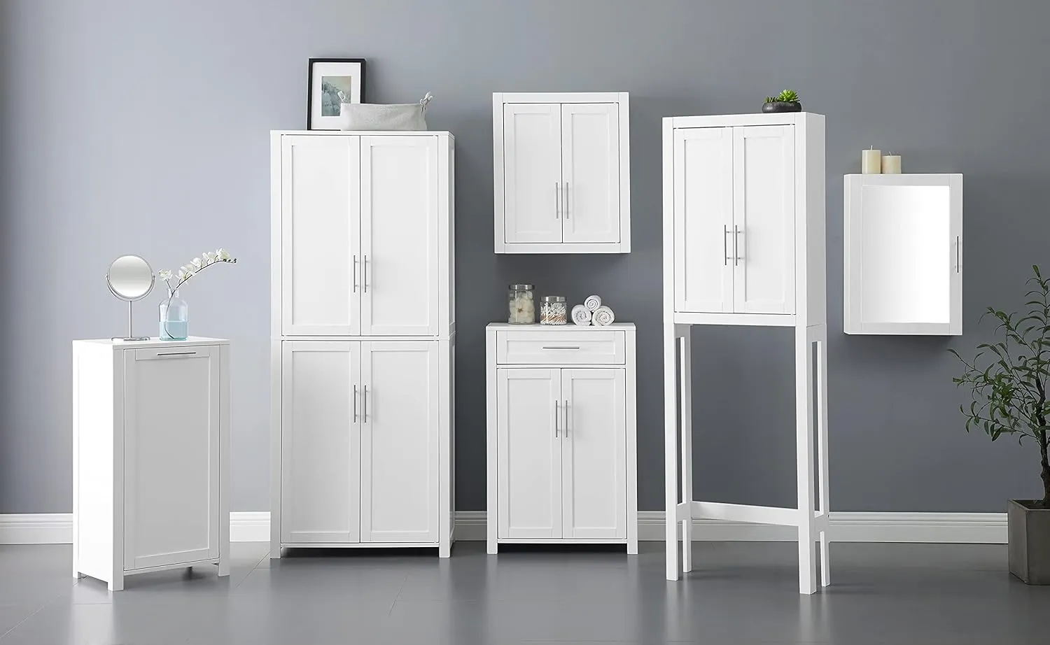 Crosley Furniture Savannah Wall Mounted Bathroom Storage Medicine Cabinet with Shelves, White