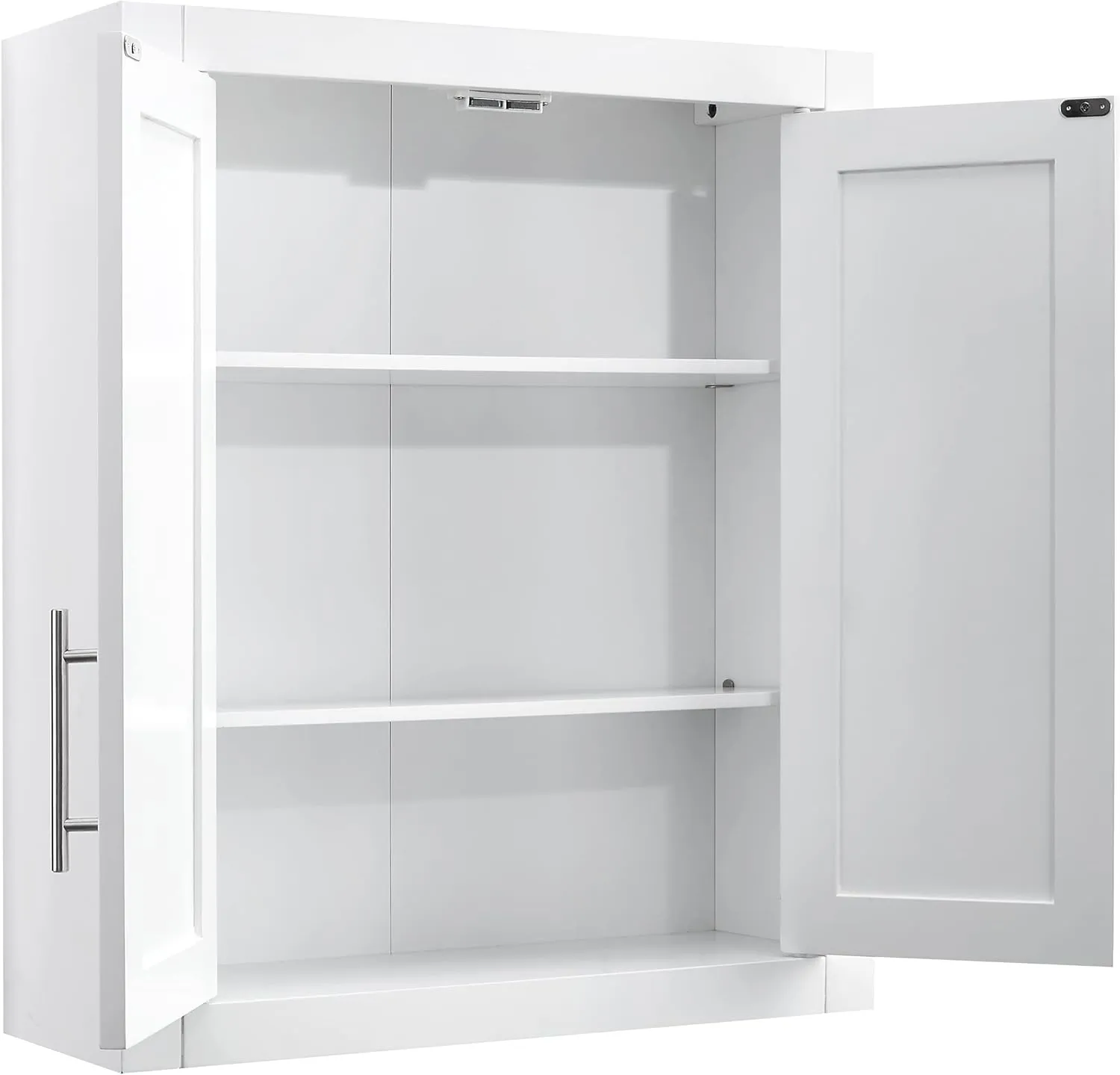 Crosley Furniture Savannah Wall Mounted Bathroom Storage Medicine Cabinet with Shelves, White