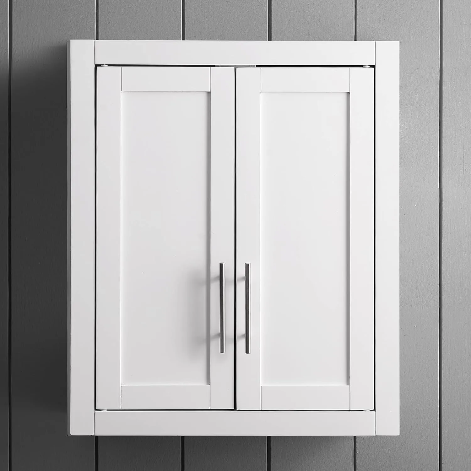 Crosley Furniture Savannah Wall Mounted Bathroom Storage Medicine Cabinet with Shelves, White