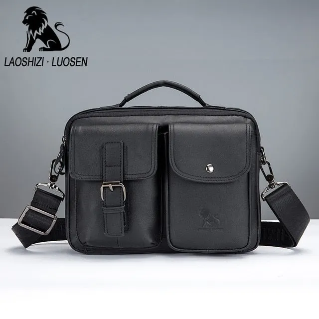 Crossbody Bag Artistic Bag Business Genuine Bag Messenger Messenger Shoulder Leather men's Top-choice Handbag Man men Tote Vintage