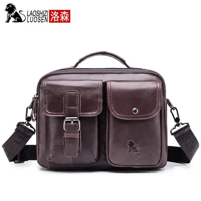 Crossbody Bag Artistic Bag Business Genuine Bag Messenger Messenger Shoulder Leather men's Top-choice Handbag Man men Tote Vintage