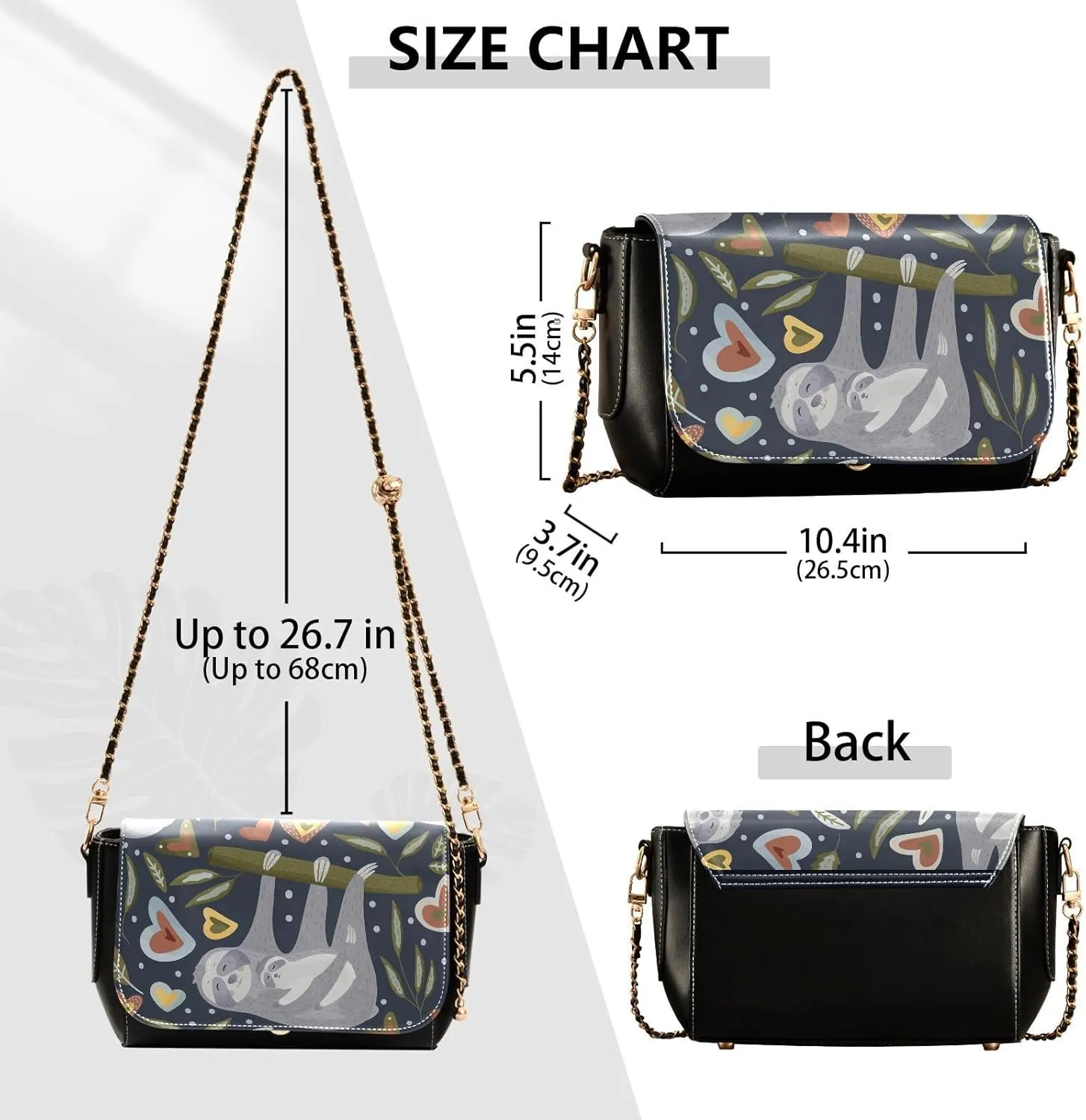 Crossbody Bags for Women Trendy Women's Black Shoulder Bag Small PU Leather Flap Cross Body Bag Handbags