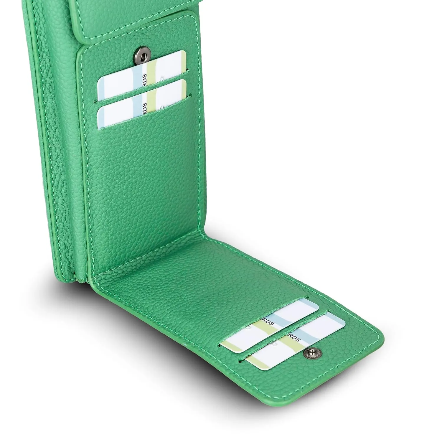 Crossbody Women Wallet fits iPhone 16 Pro MAX / 17 Pro MAX and All Mobile Devices up to 6.9" - Zippered Women Purse, Shoulder Bag with Card Holder, Pocket & Chain Strap, Trendy (Pistachio)
