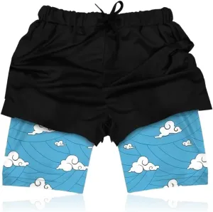 CROWN Anime Shorts - Breathable Stretch Compression Gym Short with Pockets