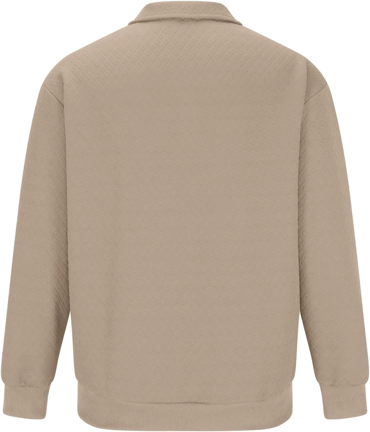 Ctreela Designer Textured Golf Shirt for Men Knit Polo Shirt Casual Long Sleeve Polo Sweater Dress 1/4 Zip Collar Shirts