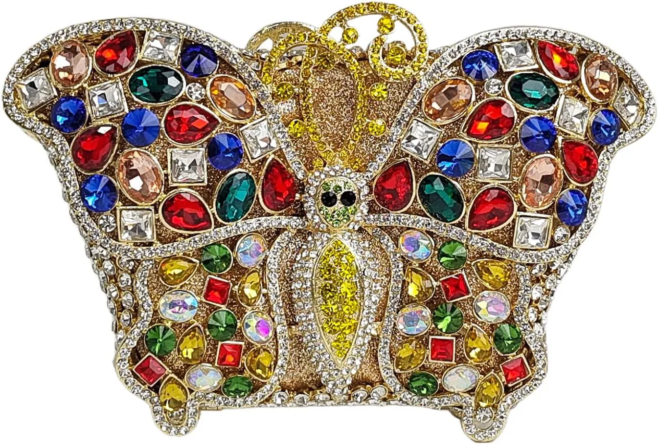 Cute Butterfly Evening Bag Bling Rhinestone Purse Animal Crystal Clutch for Wedding Prom Party Handbag