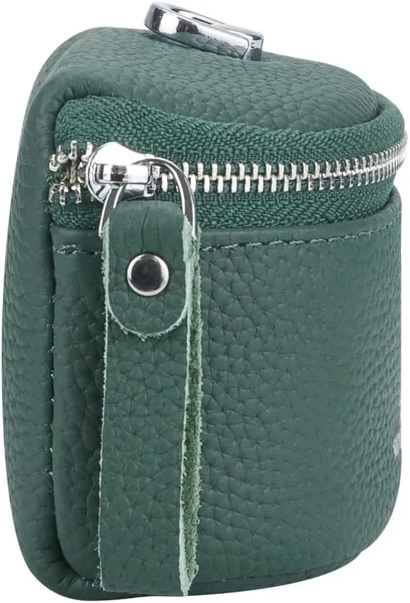 Cute Mini Coin Purse for Women - RFID Blocking, Genuine Leather Change Pouch Fashion Simple Storage Bag 2900 (Black)