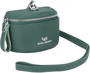Cute Mini Coin Purse for Women - RFID Blocking, Genuine Leather Change Pouch Fashion Simple Storage Bag 2900 (Green)