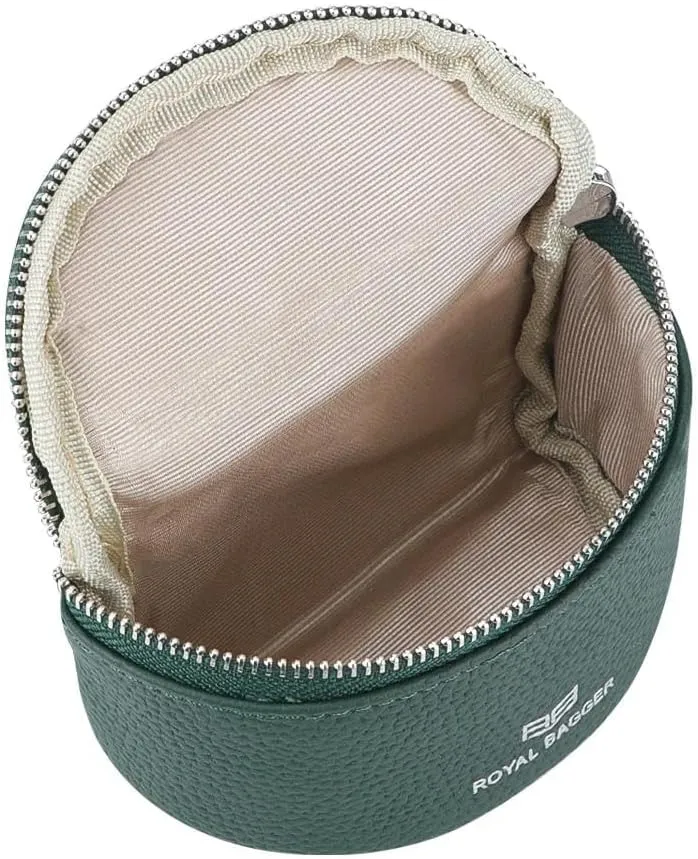 Cute Mini Coin Purse for Women - RFID Blocking, Genuine Leather Change Pouch Fashion Simple Storage Bag 2900 (Light Grey)