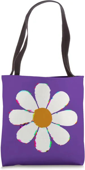 Cyber Y2K Aesthetic Flower Summer Glitch AI Generated Art Tote Bag