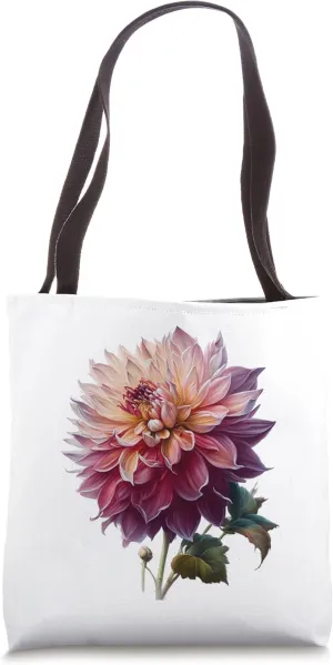 Dahlia Blossom Flower Blooming Floral Spring Summer Women Tote Bag