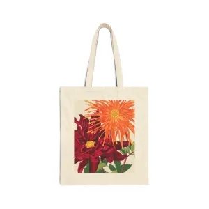 Dahlia Flower by Tanigami Kônan Cotton Canvas Tote Bag