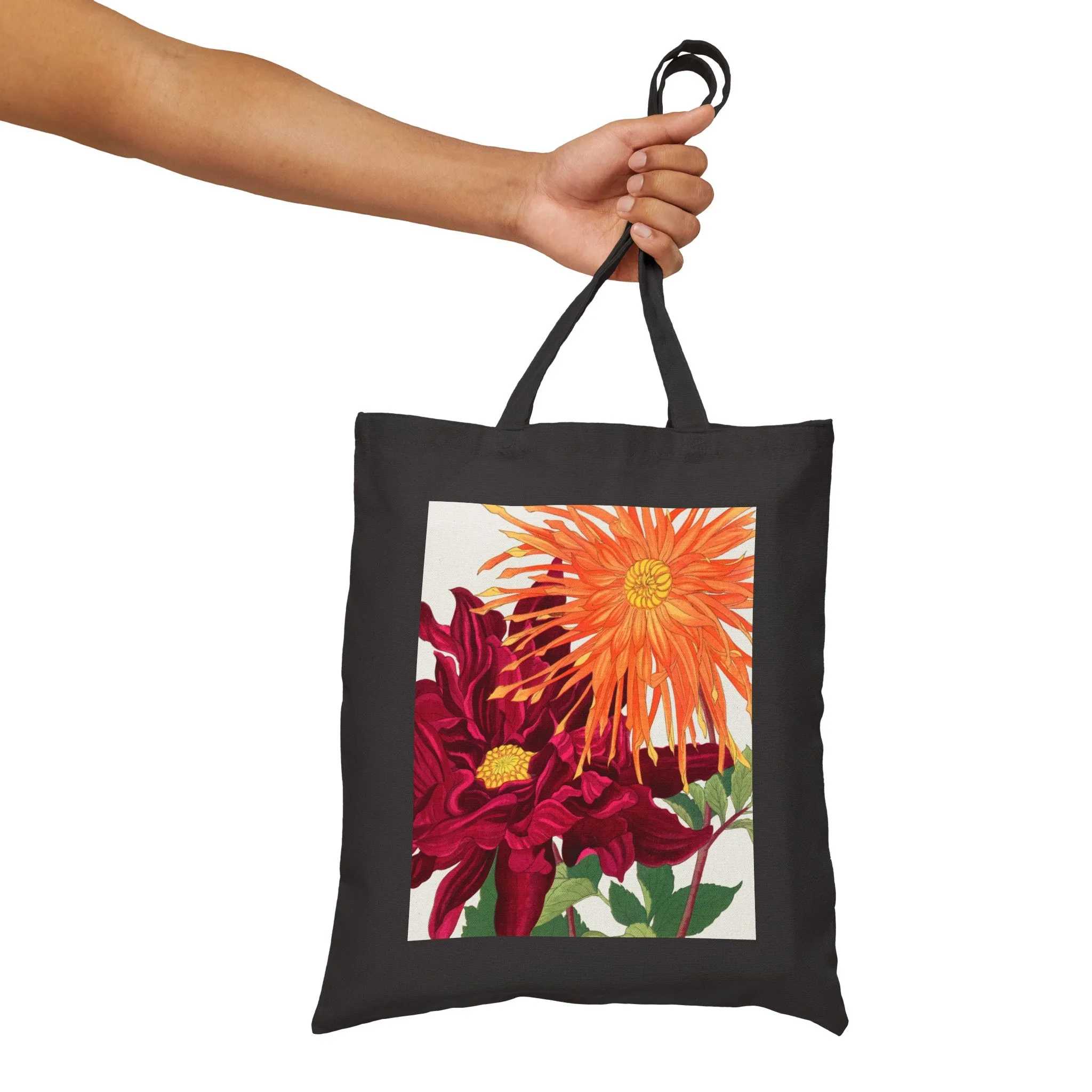 Dahlia Flower by Tanigami Kônan Cotton Canvas Tote Bag