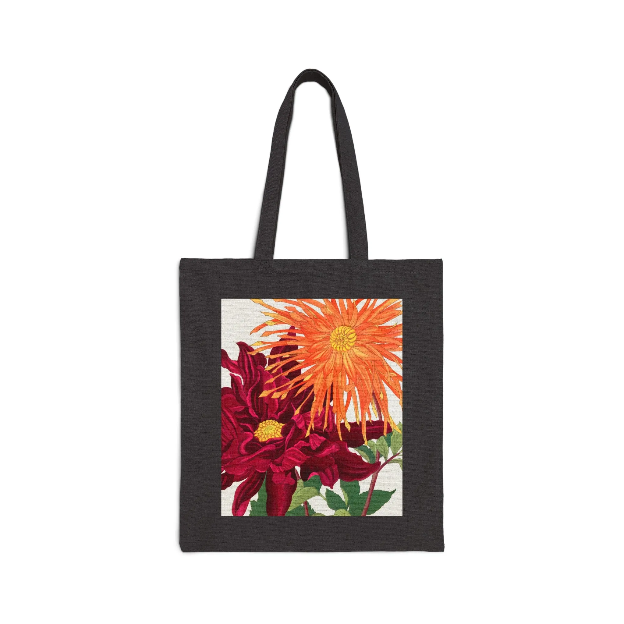 Dahlia Flower by Tanigami Kônan Cotton Canvas Tote Bag